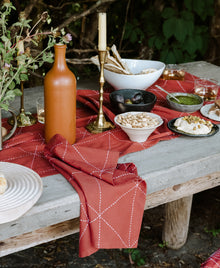 Graphic Rust Table Runner