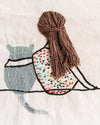 Cotton, Handmade, Purposeful tote bag. Sustainable and hand embroidered by refugee moms.