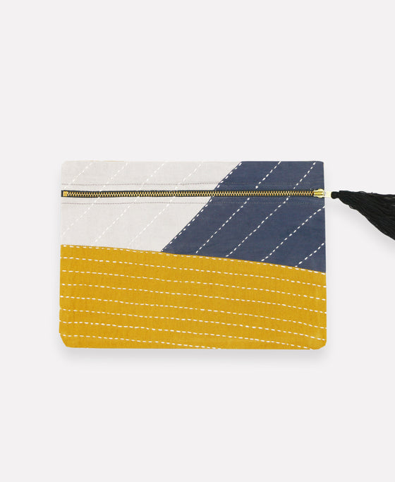 Asha Colorblock Pouch Clutch