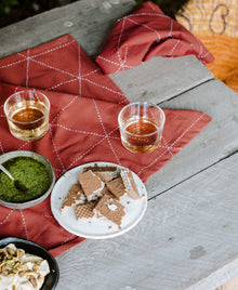  Graphic Rust Table Napkins - Set of 2