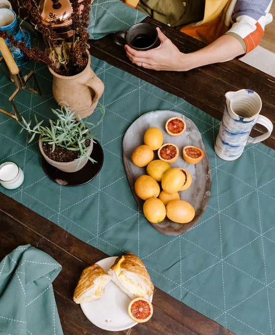 Graphic Sage Table Runner