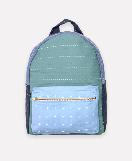 Many shades of blue backpack