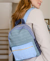 Many shades of blue backpack