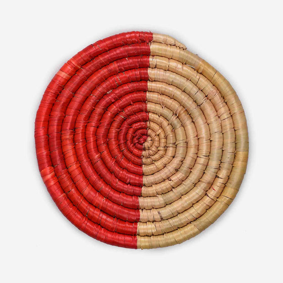 Handmade Trivets - Red Half Moon (Set of 2)