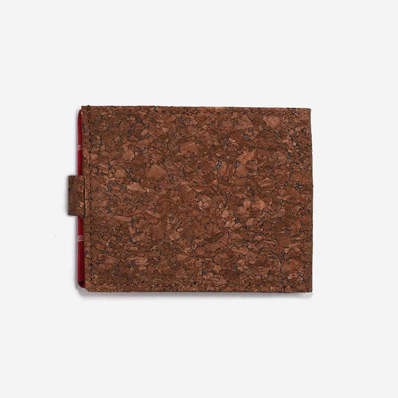 Brown Vegan Leather & Red Ikat Weave Purse (Mens)
