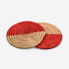 Handmade Trivets - Red Half Moon (Set of 2)