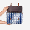 Vegan Leather, handmade, artisanal, handprinted Laptop Bag