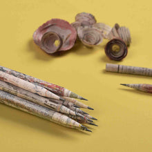  Wood-free pencils, made by the visually impaired, using recycle newspaper. Pencils come in box made from Braille paper