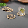 Madhubani Moonj Coasters (Set of 4) Natural Fish