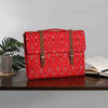 13” Vegan Leather and Ikat Weave Laptop Sleeve Bag - Red Ikat