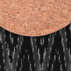 Brown Vegan Leather & Black Ikat Weave Moon Sling