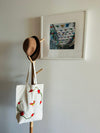 Cotton, Handmade, Purposeful tote bag. Sustainable and hand embroidered by refugee moms.