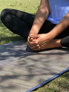  Handwoven sustainable yoga mat. No harsh chemicals and plastics used. Crafted in small batches.