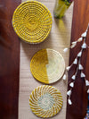 Handmade Trivets - Yellow Half Moon (Set of 3)